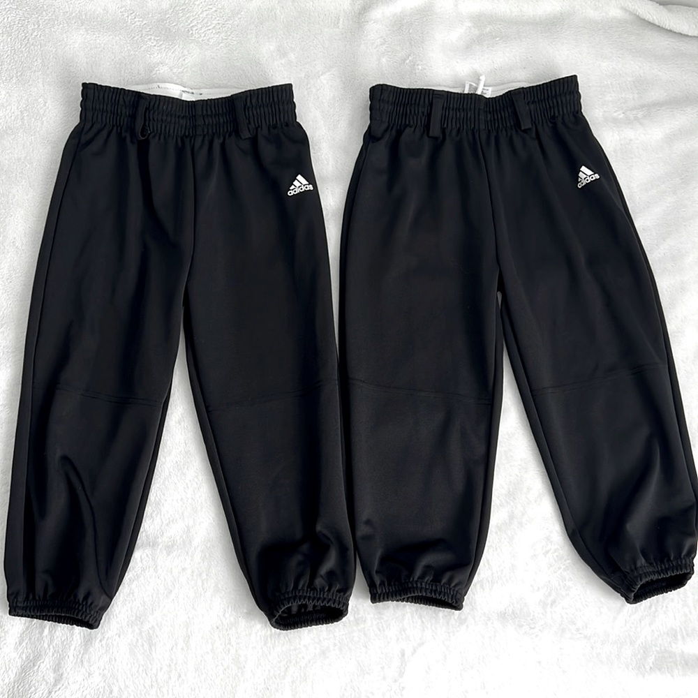 2 pairs black Adidas Aeroready baseball pants small